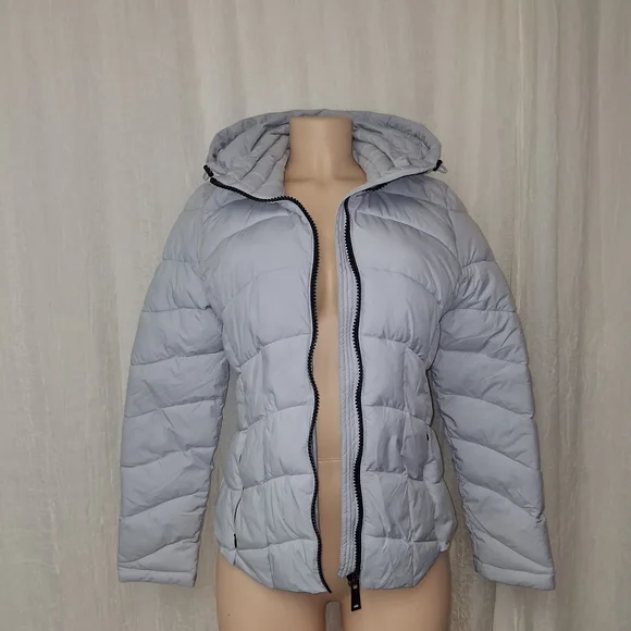 Calvin Klein Women's Soft Gray Puffer Jacket Size S - Picture 3 of 16